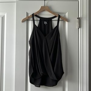 Drape front tank with halter back